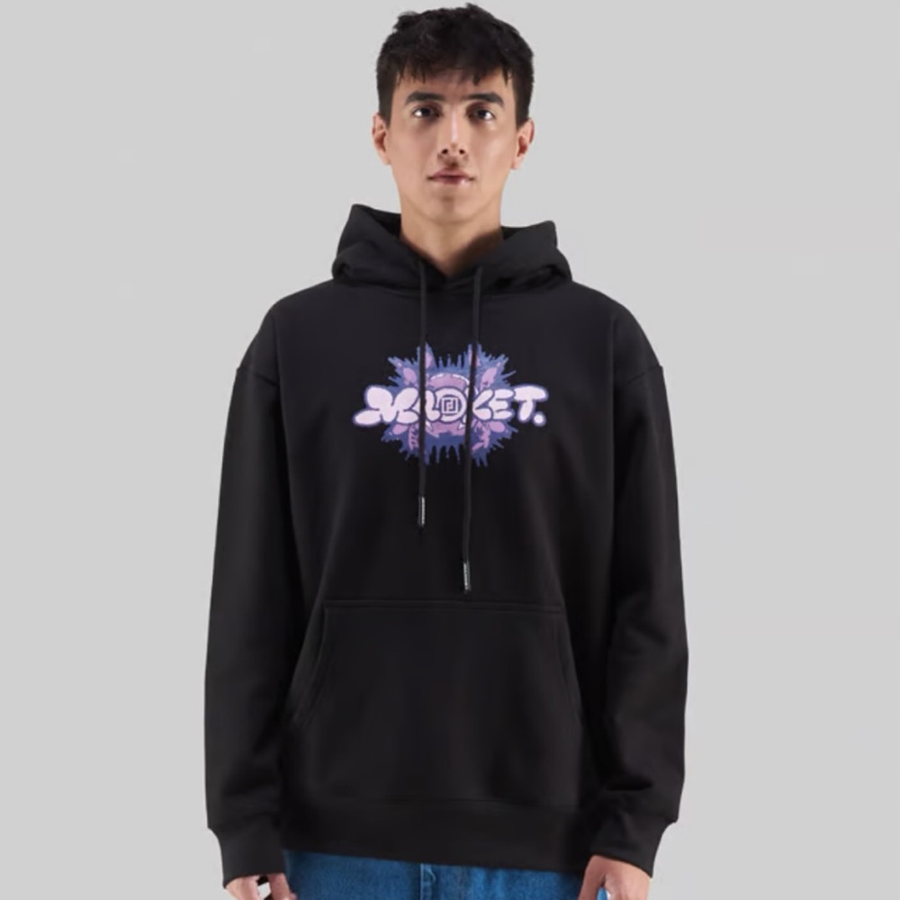 NWOT MARKET Black Graphic Hoodie Sweatshirt